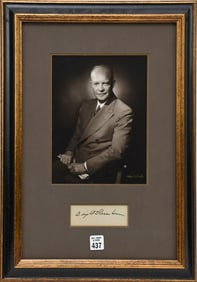 Dwight D. Eisenhower Signature with Photograph by Fabian Bachrach With Raptis Rare Books Certificate