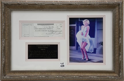 Marilyn Monroe Original Signed Check, Made out to Herman's Empire Moving & Storage co. Dated Aug.