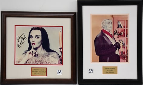 2 Autographed Pictures, 1) The Munsters Yvonne DeCarlo Autograph, Autographed photograph With
