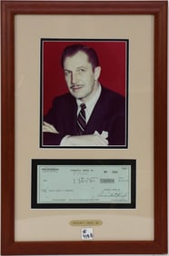 Vincent Price Signed Check, With picture, Made out to David Capeli & Company Dated Dec 17 1975 23"