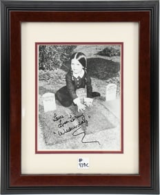 Lisa Loring Autograph, Autographed picture "Wednesday Adams" The Adams Family, With Michael Wehrmann