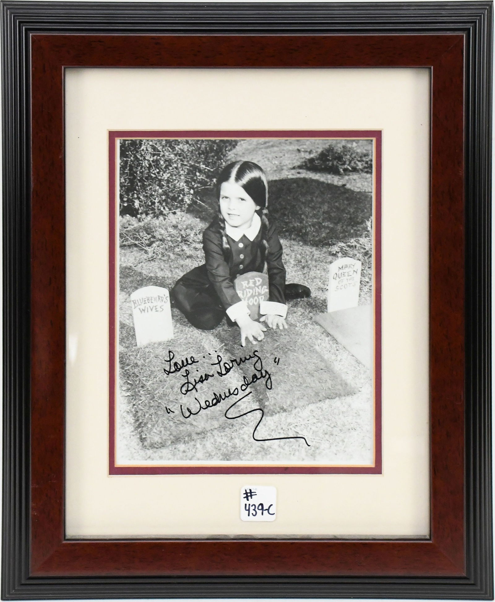 Lisa Loring Autograph, Autographed picture "Wednesday Adams" The Adams Family, With Michael Wehrmann: Lisa Loring Autograph, Autographed picture "Wednesday Adams" The Adams Family, With Michael Wehrmann Autographs 17" x 14"