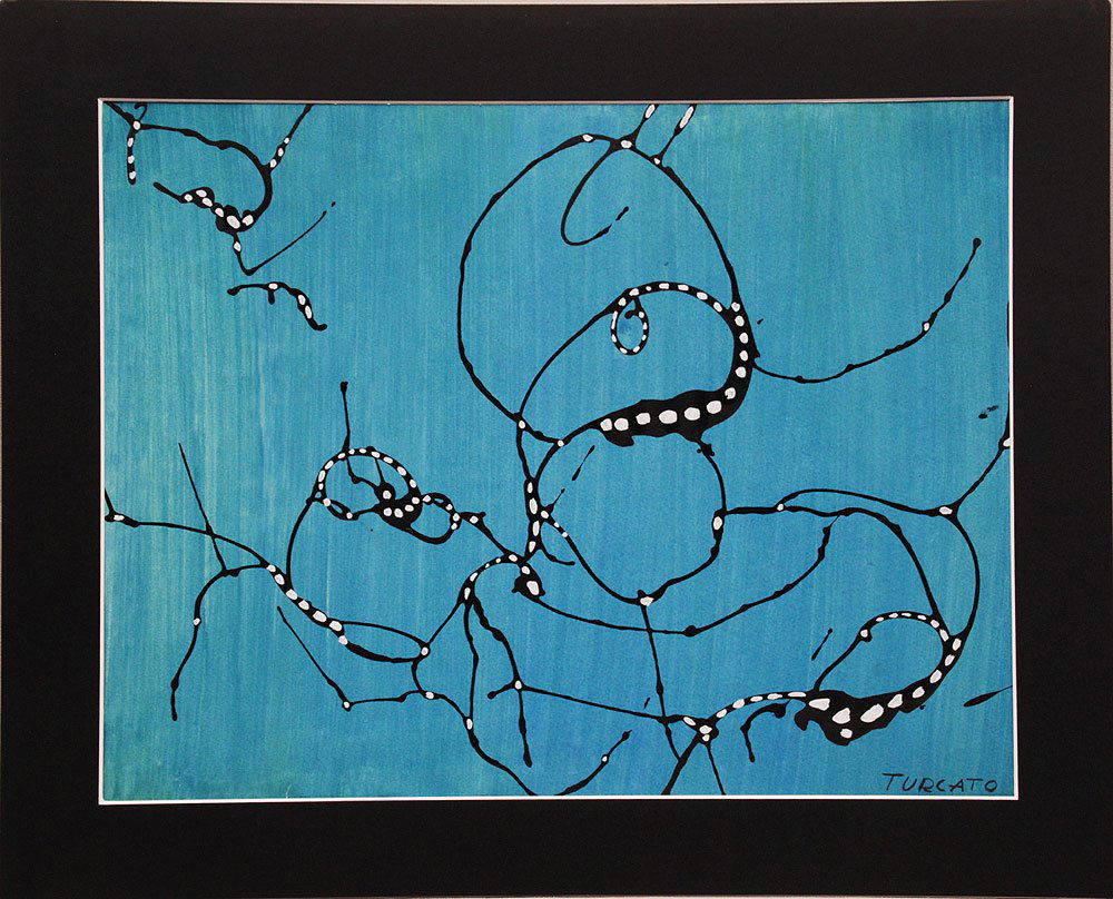 Giulio Turcato (1912-1995) Italian, abstract, watercolo: Giulio Turcato (1912-1995) Italian, abstract, watercolor on paper, 12 1/2" x 16 1/2", signed