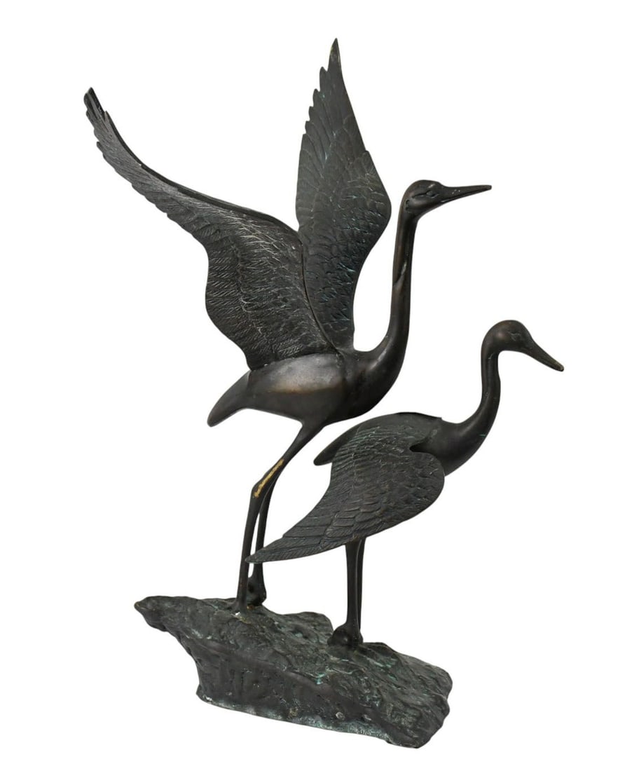 Bronze Sculpture of 2 Birds in Flight, 13"H x 9"w (1 of 4)