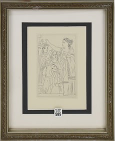 Pablo Picasso etching from the Estrada Suite -1934. sheet size is 8 1/4 × 10 3/4 inches. impression