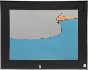 PETER MAX "MAN ON THE HILL" SERIGRAPH 1971 Peter Max, (American, b.1937), Man on the Hill,