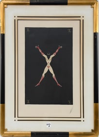 Erte (Russian/ French 1892-1990) Lithograph "X", pencil signed lower right, 8/350. Sight size