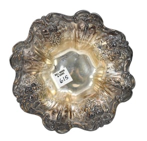 Reed & Barton Sterling Bowl/Candy Dish, Frances First Pattern, X569, 9.5 ozt, 8" dia