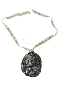 BUCCELLATI Sterling Silver TIGER CUB Christmas ORNAMENT Endangered Series. 5" x 3.5" wt. 4ozts