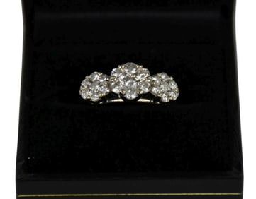 14K White Gold Diamond Ring. 21 - .25 carat Si1-2 G-H Size 6 wt. 4.4 grams