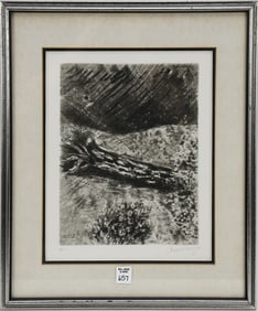 Marc Chagall (1887-1985) Etching, The Oak And The Reed - 1927. impression size 11 1/4 x 9 inches,