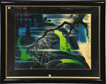 Eyvind Earle (American, 1916-2000) Serigraph on paper, Green Pastures - 1991. edition 62/400. HNS