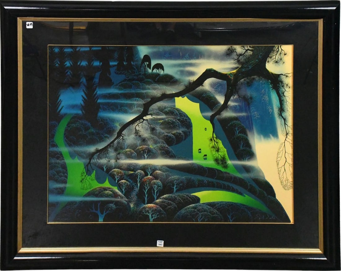 Eyvind Earle (American, 1916-2000) Serigraph on paper, Green Pastures - 1991. edition 62/400. HNS (1 of 8)