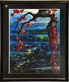 Eyvind Earle (American, 1916-2000) Serigraph on paper, Valley of Dreams- 1992. edition 87/397. HNS