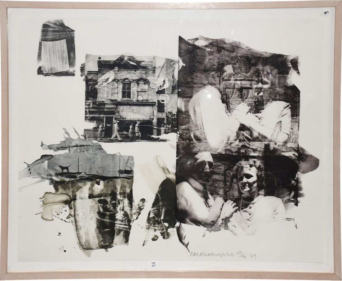 Robert Rauschenberg (American, 1925-2008) Big and Little Bully's -Ruminations 1999. Intaglio on: Robert Rauschenberg (American, 1925-2008) Big and Little Bully's -Ruminations 1999. Intaglio on paper, 45 x 57 inches. signed/dated and numbered lower edge. Edition of 46 Providence: Philipps Gallery,