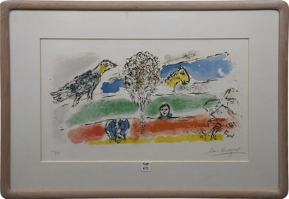 Marc Chagall (1887-1985) Color Lithograph, The Green River - 1974. pencil sign lower right, numbered
