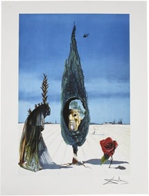 Salvador Dali (1904-1989) first edition Giclee Print. Enigma of the Rose- 1976. sheet size 24 x 19