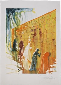 Salvador Dali (1904-1989) Lithograph pencil signed and numbered. Wailing Wall 58/250. sheet size