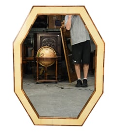 Tessellated Frame Octagonal Mirror, 48"hx
