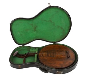 Antique Chinese Moon Lute/Guitar (Yueqin), A Traditional Chinese String Instrument, Round Hollow