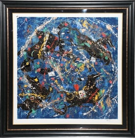 Tiefeng Jiang (Chinese, born 1983). A contemporary color serigraph on silkscreen canvas. Titled