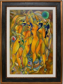 Tiefeng Jiang (Chinese, born 1983) Silkscreen, Flowering Age. ed of 300. 42 x 28 inches. overall