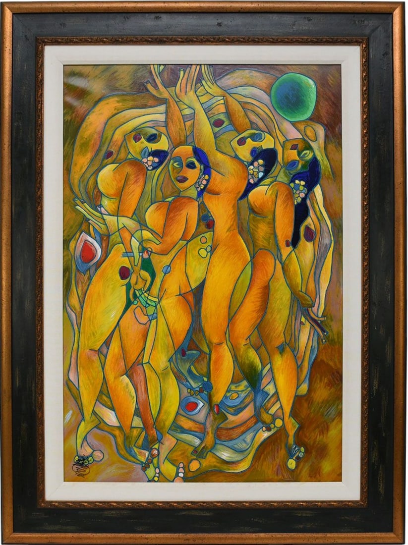 Tiefeng Jiang (Chinese, born 1983) Silkscreen, Flowering Age. ed of 300. 42 x 28 inches. overall (1 of 5)