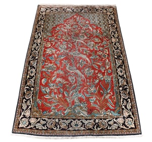 Oriental Silk "Tree of life" carpet / rug 42.5" x 68" Good condition