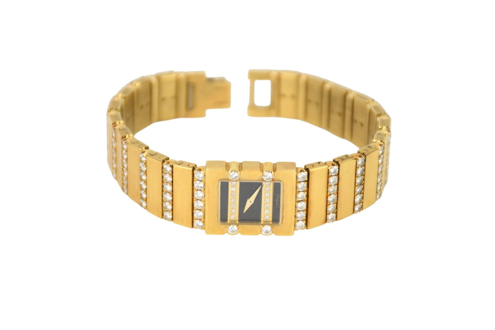 Ladies Piaget Polo 18K Yellow Gold Diamond Quartz Watch. 15201C606. length 6.2" with 2 extra links. (1 of 5)