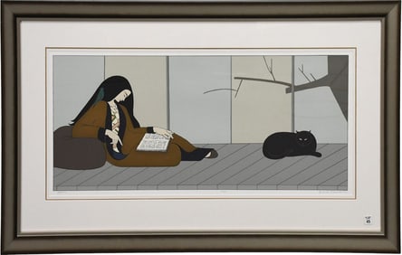 Will Barnet (American 1911-2012) Lithograph-  Aurora-1977. Signed and Numbered 102/250. sight 18 x