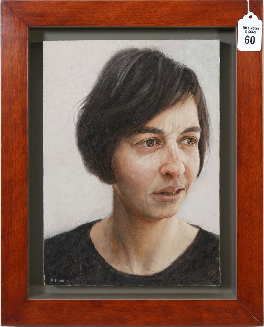 Paul Fenniak, 20th Century, Oil on board, Head Study Carolyn - 1994. painting size 11-1/2 x 8-1/2 (1 of 6)