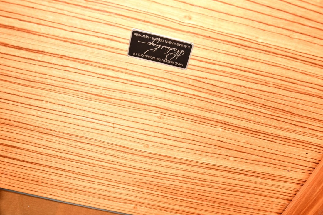 Vladimir Kagan MCM Rosewood Dining Table, Glass in Center, Chrome Extensions Which Hold Rosewood - 8