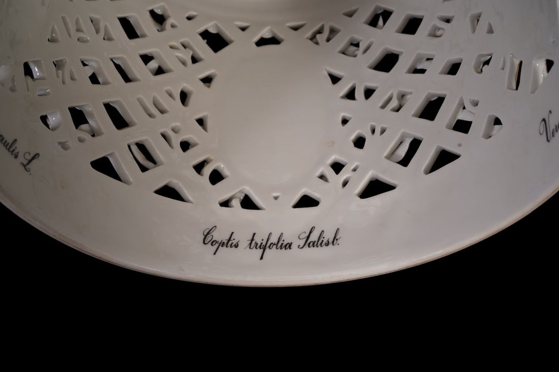 Royal Copenhagen 'Flora Danica' Ice Dome & Stand - Denmark, mid-20th century. Elaborately Pierced - 15