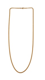 18K Yellow Gold Cuban Link Necklace. Wt. 26 grams 24"