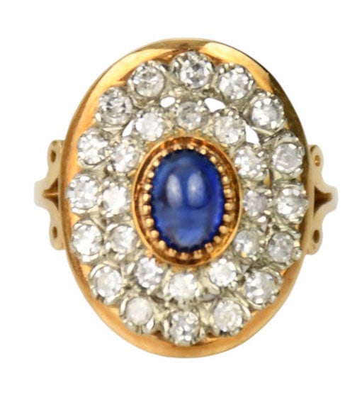 14K Yellow Gold Diamond Sapphire Ring. Size 7.5 wt. 8.8 grams, diamond I 1-2 G/H, 28 .02 diamonds: 14K Yellow Gold Diamond Sapphire Ring. Size 7.5 wt. 8.8 grams, diamond I 1-2 G/H, 28 .02 diamonds
