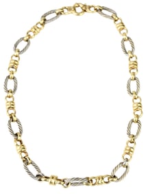 14K Yellow & White Gold Necklace. 18" wt. 53 grams