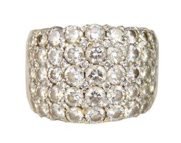 18K White & Yellow Gold Diamond Ring. Size 6.5, wt. 15 grams. 45 round Diamond SI2 - I1 J/H various