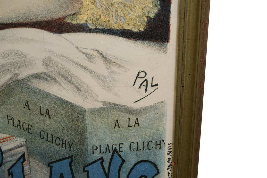 À la Place Clichy – Blanc. France, circa 1900. Color lithographic poster on - 3