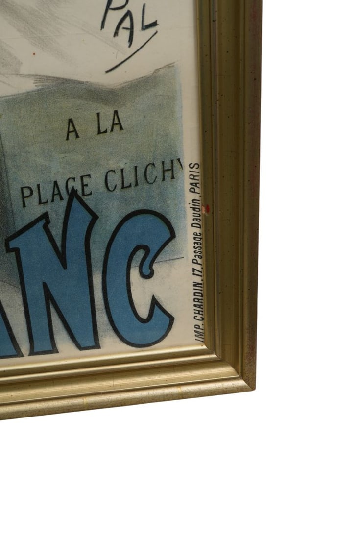 À la Place Clichy – Blanc. France, circa 1900. Color lithographic poster on - 4