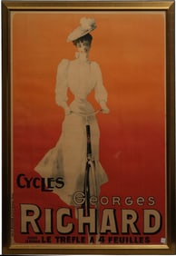 Cycles Georges Richard.  France, circa 1898.  Color lithographic poster on