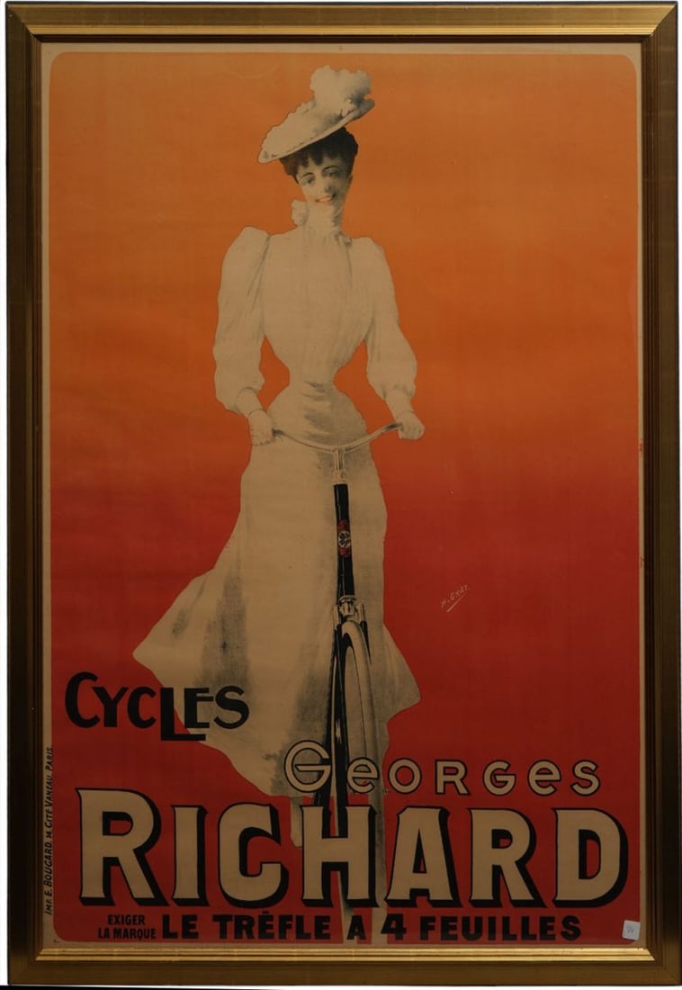 Cycles Georges Richard. France, circa 1898. Color lithographic poster on (1 of 5)