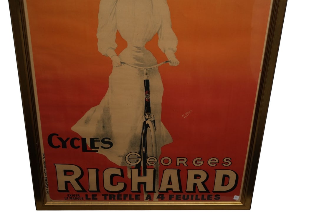 Cycles Georges Richard. France, circa 1898. Color lithographic poster on - 3