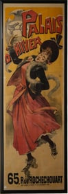 Palais d ’Hiver, France circa 1895. Color lithographic poster on paper, Framed 91 x 35