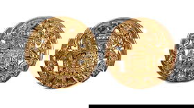 18K Yellow Gold Aztec Mayan Cufflinks. Wt. 27.7 grams: 18K Yellow Gold Aztec Mayan Cufflinks. Wt. 27.7 grams