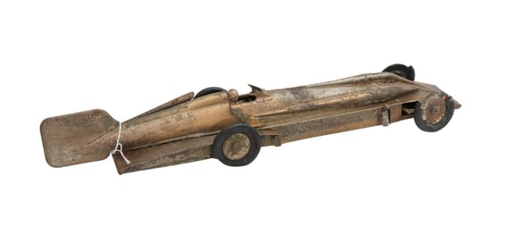 Kingsbury Golden Arrow Race Car circa 1934 As-Is condition 20" long x 4.5" wide x 3" high
