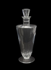 Lalique Crystal 'Treves' Decanter - France, 20th century. Clear polished crystal decanter and