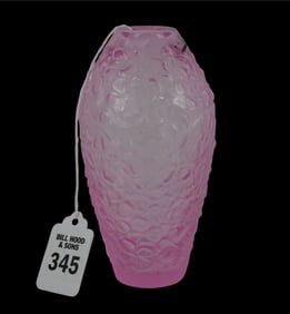 Lalique Violeta Pink Crystal Vase - France, 20th century. Signed "Lalique France" under base, with