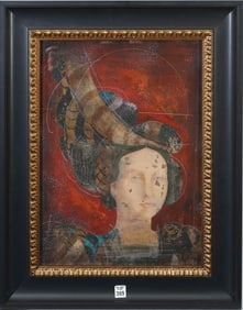 Csaba Markus (Hungary, B.1953) Mixed Media Original enhanced lithograph. Damage at bottom