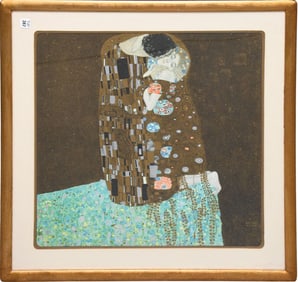 Lithograph/Print by Gustav Klimt Site size 24“ x 24“ overall frame size 32 x 32“. Bl 62