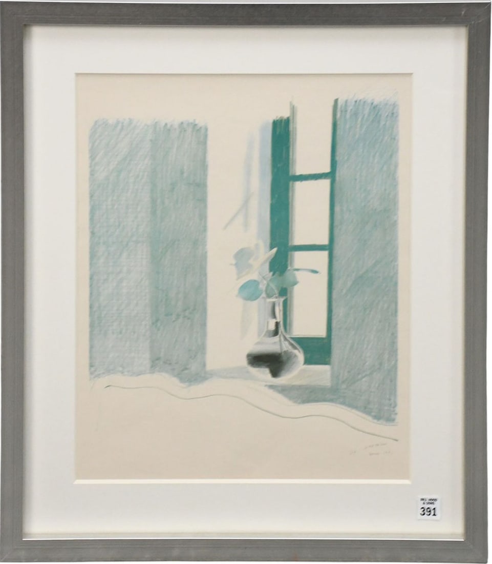 David Hockney (b.1937) Le Nid De Duc, offset Lithograph, sight 14-1/2 x 18 inches. Overall framed (1 of 4)